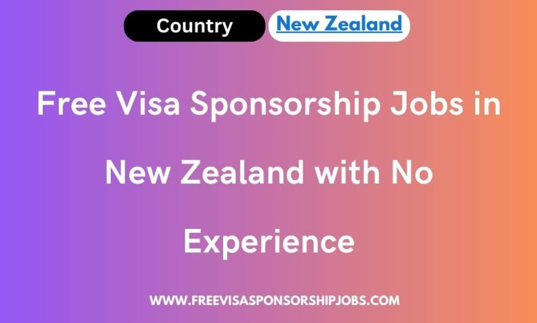 Free Visa Sponsorship Jobs in New Zealand with No Experience