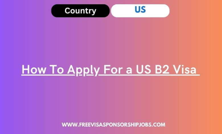 How To Apply For a US B2 Visa