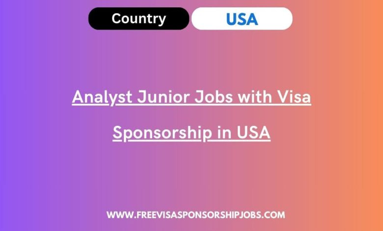 Analyst Junior Jobs with Visa Sponsorship in USA