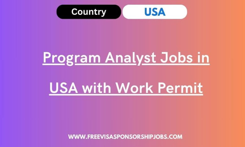 Program Analyst Jobs in USA with Work Permit