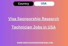 Visa Sponsorship Research Technician Jobs in USA