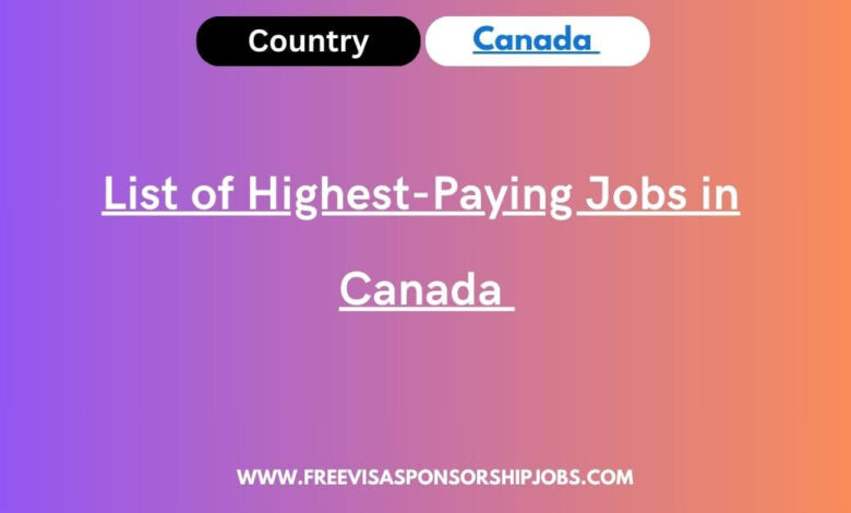 Top Highest-Paying Jobs in Canada
