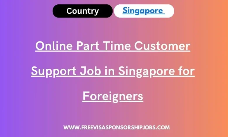Online Part Time Customer Support Job in Singapore