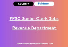 PPSC Junior Clerk Jobs Revenue Department