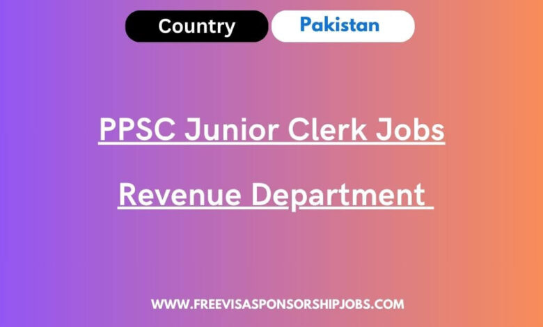 PPSC Junior Clerk Jobs Revenue Department