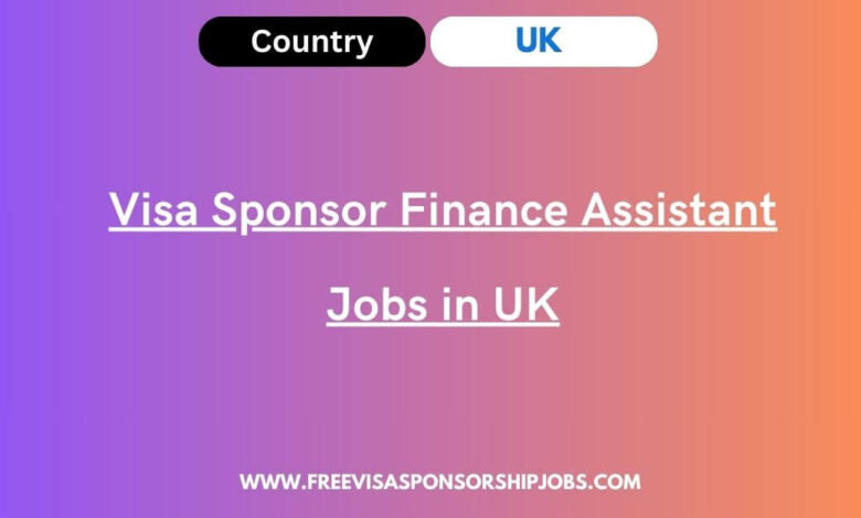 Visa Sponsor Finance Assistant Jobs in UK