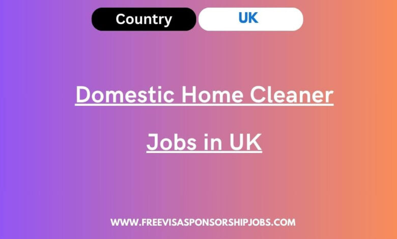 Domestic Home Cleaner Jobs in UK