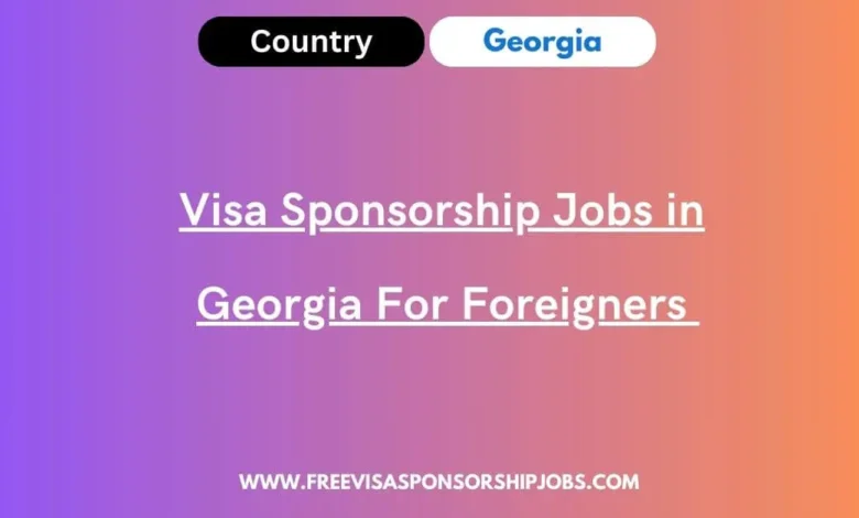 Visa Sponsorship Jobs in Georgia For Foreigners
