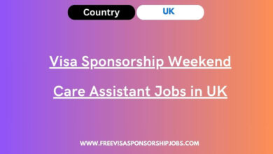 Visa Sponsorship Weekend Care Assistant Jobs in UK