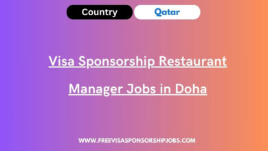 Visa Sponsorship Restaurant Manager Jobs in Doha