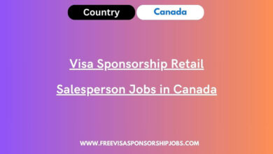 Visa Sponsorship Retail Salesperson Jobs in Canada