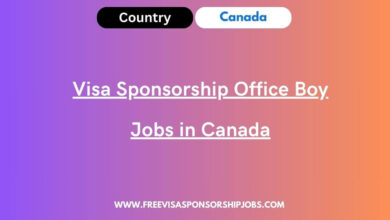 Visa Sponsorship Office Boy Jobs in Canada